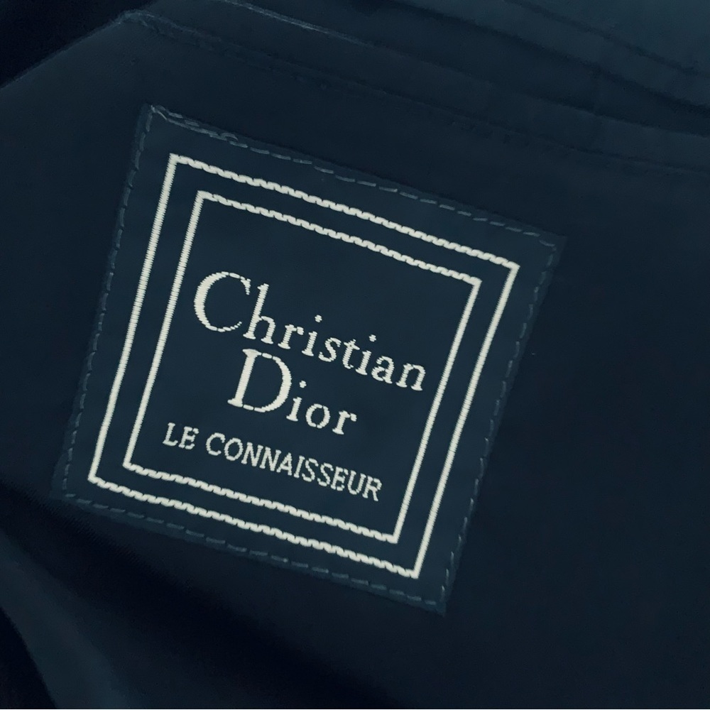 CHRISTIAN DIOR Le Connaisseur Vintage Trench Coat, Tan/Navy Lining - Picture 10 of 10